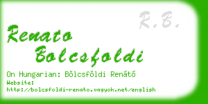 renato bolcsfoldi business card